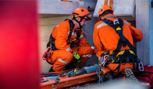Image of people providing rescue services