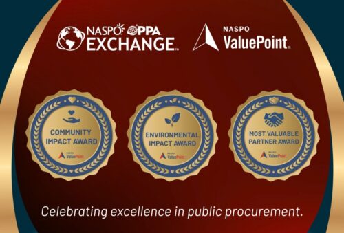 2026 NSPO Exchange award seal for the Community Impact Award, Environmental Impact Award and the Most Valuable Partner Award
